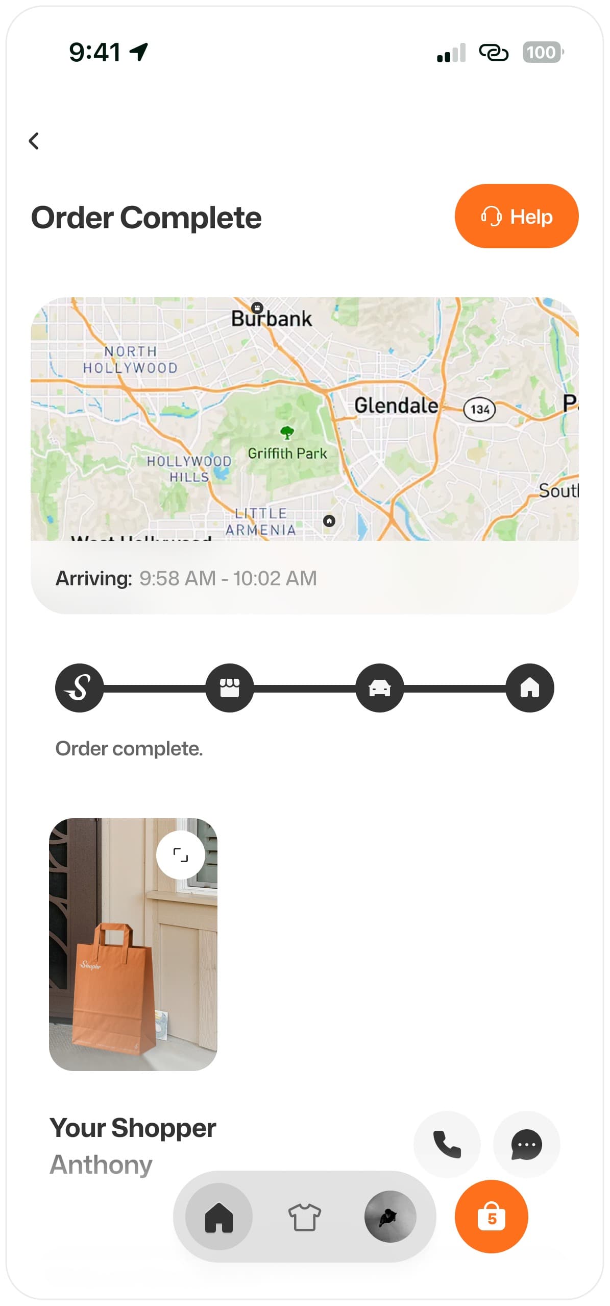 Receive: the Shophr app