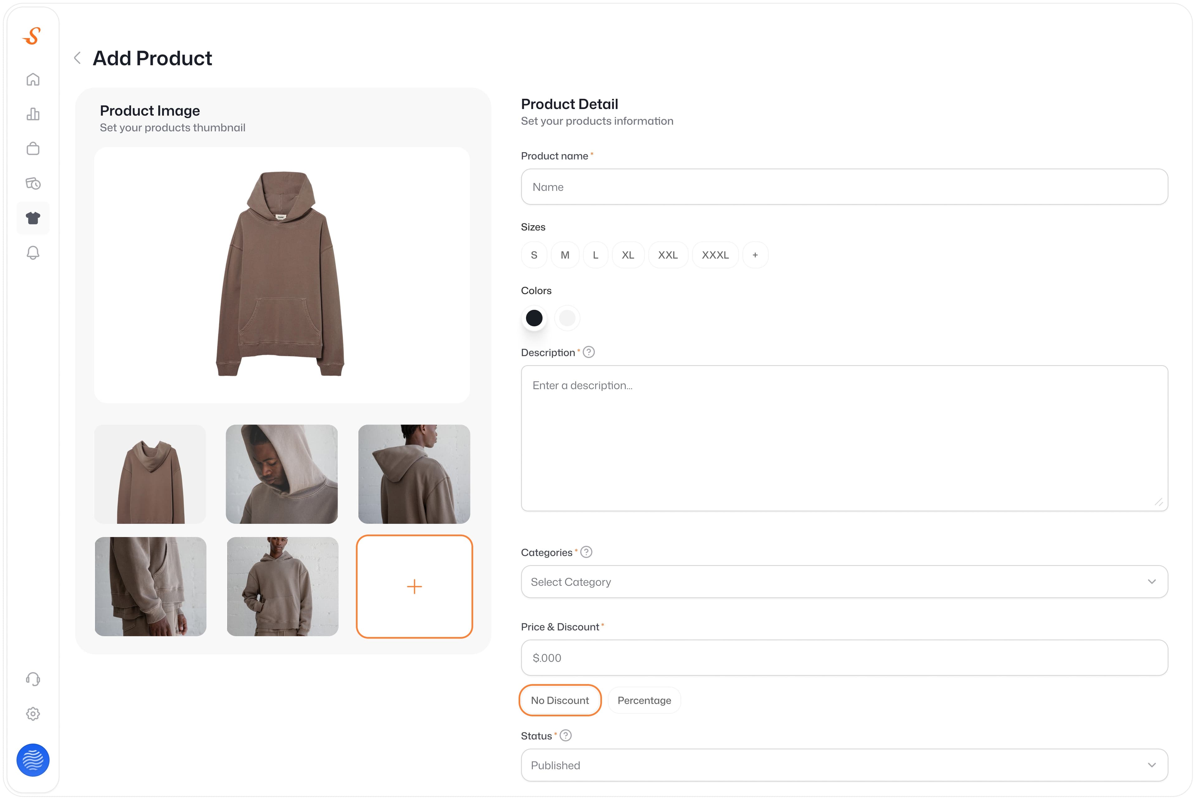 The Shophr retailer dashboard